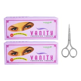 Vanity Threading Thread - Pack of 2 (10 Spools in Each Box) with Scissor by Behal International