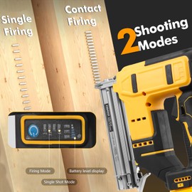 Cordless 18GA Brad Nailer for Dewalt 20V Max, 18 Gauge Nail Gun for Wood Carpentry Home DIY, 2 in 1 Electric Nail Gun, Brushless, 2 Mode, 3/8 to 1-3/16 Inch, Tool Only
