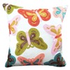 ZUODU 45cmx45cm Embroidered Cotton Decorative Throw Pillow Cover Butterfly Cushion