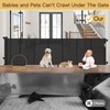 Reinforced 120 Inch Retractable Baby Gates Extra Wide Baby Gate