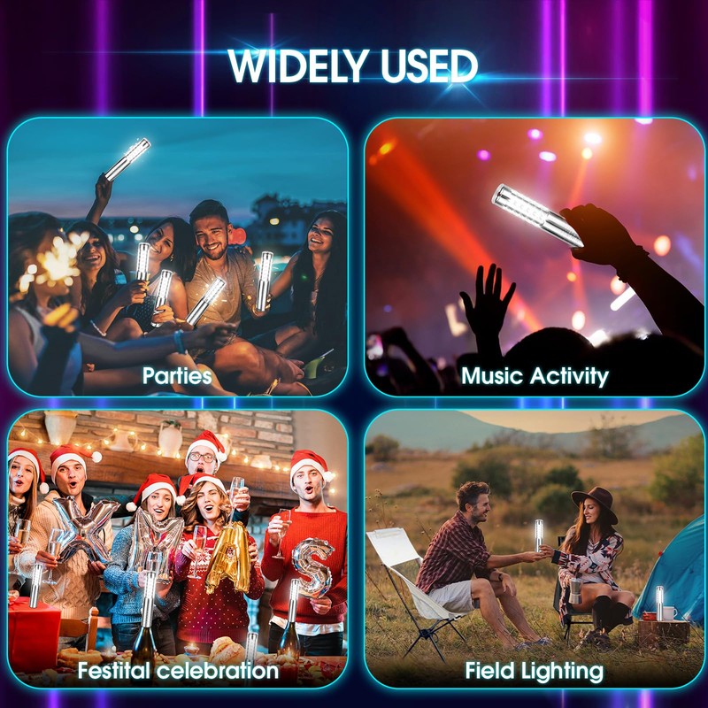 4 Pieces LED Strobe Baton Light Bottle Service Lights Bright