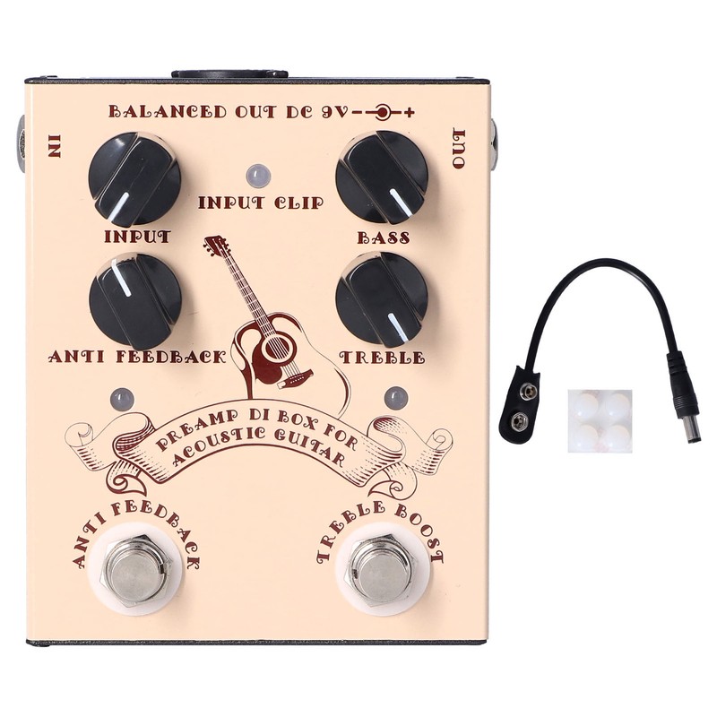 Guitar Preamp Effect Analog Stompbox Pedal Knob Control Audio Accessories