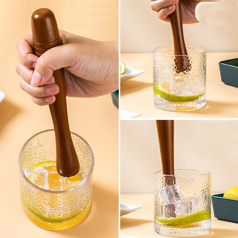 ARFUKA Wooden Cocktail Muddler Professional Bartender Tool for Mojitos, Lemonade