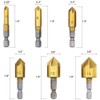 Woodworking Drilling or Chamfer tool,8PCS 5/8" 1/2" 3/8" 1/4" Wood