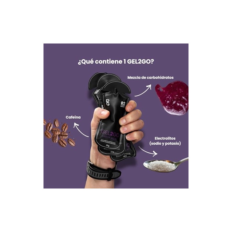 Fuel2go Gel Energético Sabor Acai Caja 30gr 20g Carbohidratos Liberación