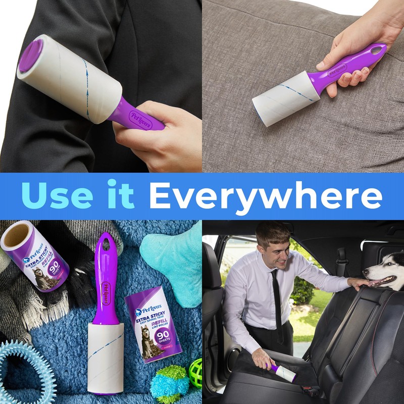PetLovers Extra Sticky Lint Roller Mega Value Set 450 Sheets