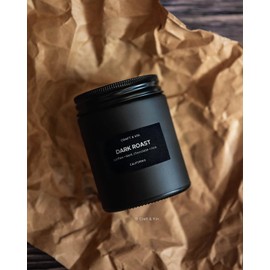 Craft & Kin Craft & Kin Premium Dark Roast Coffee Candle | Black Scented Candles for Home | Long Lasting with 45 Hour Burn Time, 7.6oz | Made with Soy | Aromatherapy at Home | Gifts for Men