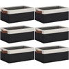GhvyenntteS Storage Baskets for Organizing, Fabric Storage Bins with Leather