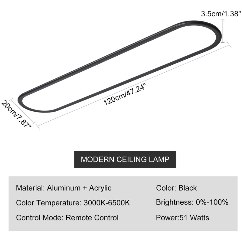 Ganeed LED Flat Panel Long Ceiling Light Fixture for Shop