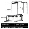 Pretoy Black Kitchen Light Fixture,Black Farmhouse Chandeliers for Dining Room,Rustic