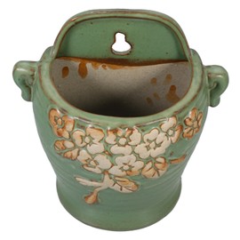 SUPVOX Ceramics Green Hanging Planters for Wall Wall Flower Pot Ceramic Hanging Planter