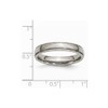 Solid Titanium Grooved and Beaded Edge 4mm Plain Classic Wedding