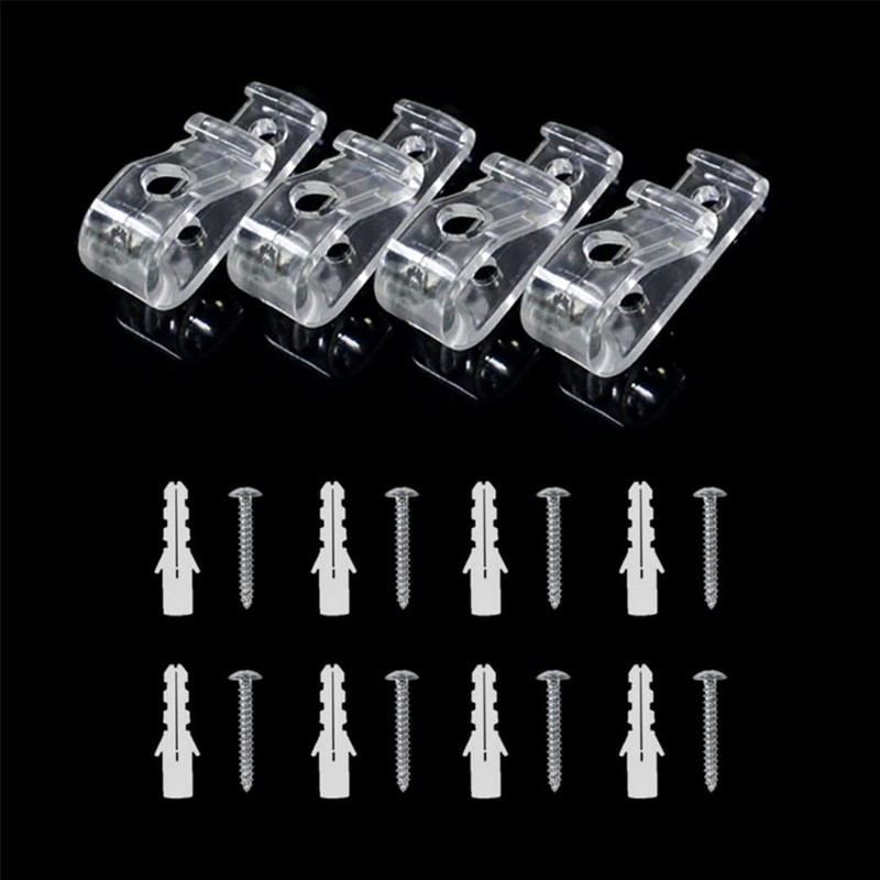 CENPEK 8 Pieces Transparent P Clips Hooks Blind Clips Safety