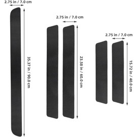 Juego de Protectores de Bordes para Puertas Delanteras y Traseras Protección Integral en Fibra de Carbono y Pvc para Puerta de Coche