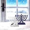 Zion Judaica Mini LED Hanukkah Menorah Battery or USB Operated