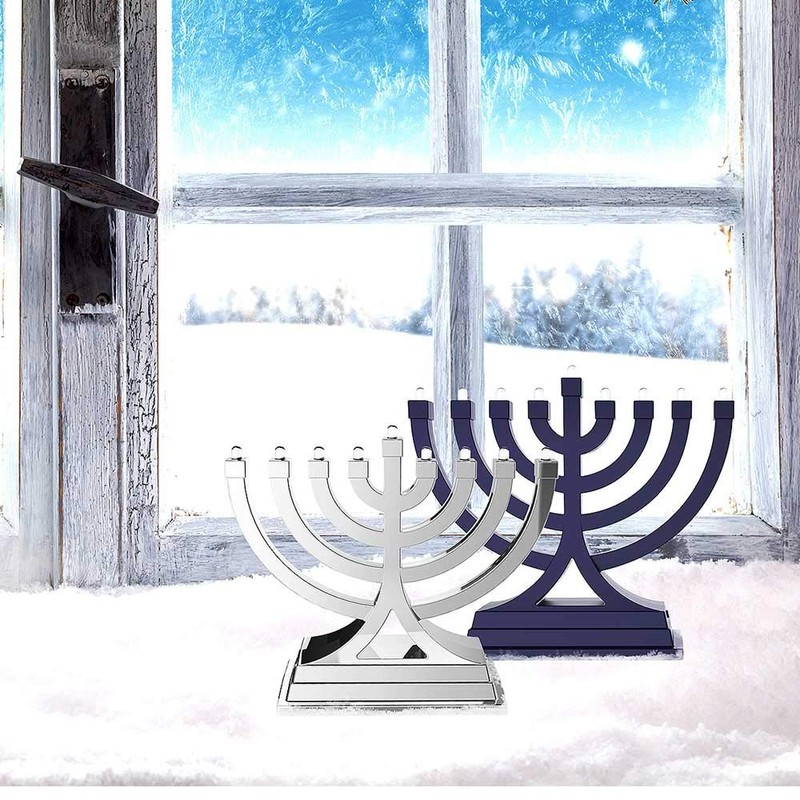 Zion Judaica Mini LED Hanukkah Menorah Battery or USB Operated