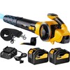 MOK Leaf Blower Cordless,Brushless Motor with 2 * 6.0Ah Battery