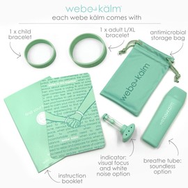 Product Title: webe kälm: Sensory tool for calming with slow exhalation, visual focus, and auditory regulation. Supports mindfulness, stress relief, bedtime, and anxiety. (MInt)