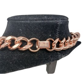 Pure Copper Cuban Chain Link Necklace 24" Unisex Bold Statement Jewelry #M16