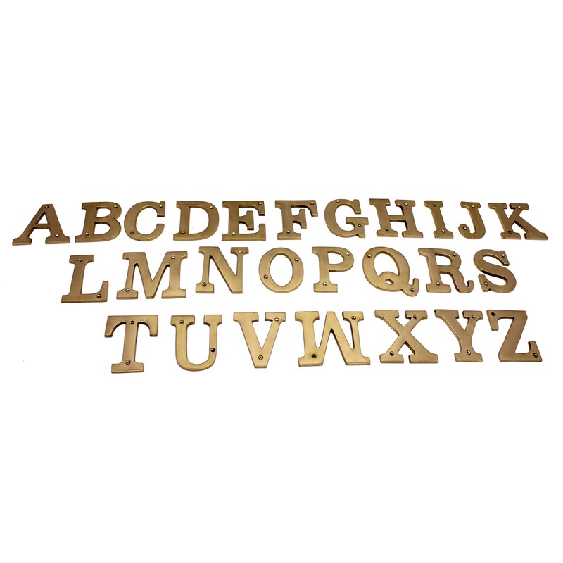 eSplanade Brass Hotel Door Sign Alphabet Letter A 4" G