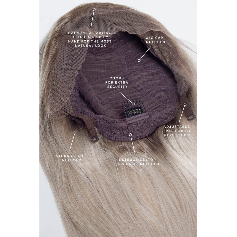 The Serena - Light Ash Blonde Sleek and Straight Lace