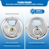 HOX Keyed Disc Padlock, Stainless Steel Keyed-Alike Padlocks, 4-Pack Heavy