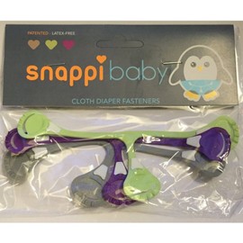 Snappi Cloth Diaper Fasteners - Replaces Diaper Pins - Use with Cloth Prefolds and Cloth Flatfolds [Neutral 3 Pack]
