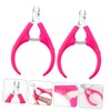 Baluue 2pcs Cuticle Nipper Non-slip Handle Portable Nail Trimmer for