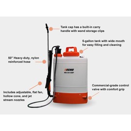 MS-5010BP Echo 5 Gallon Backpack Sprayer