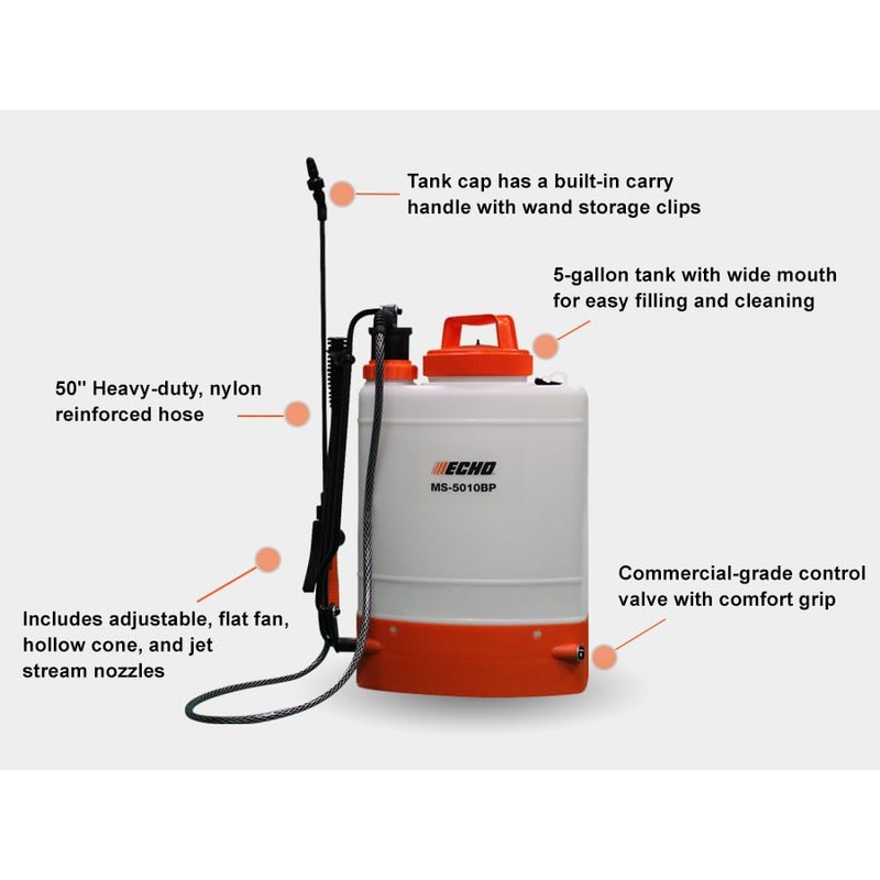MS-5010BP Echo 5 Gallon Backpack Sprayer