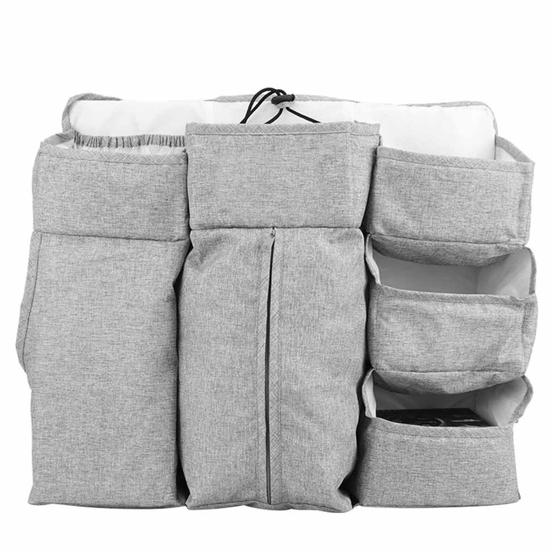 MultiFunctional Baby Bed Hanging Storage Bag Baby Crib Bedside Diaper