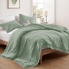downluxe Twin Comforter Set for Girls Boys Sage Green, 3