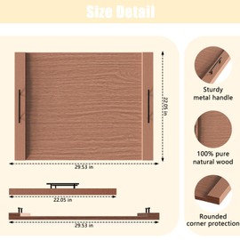 Nalvyue Gas Stove Cover, Noodle Board Stove Cover - RV Stove Cover for Electric Stove & Gas Stove (Walnut)