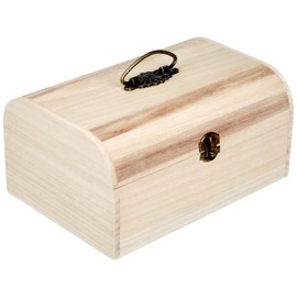 Rayher Hobby 6166500 Wooden Suitcase with Antique Fittings 24.5 x 16.5 x 11.5 cm Beige