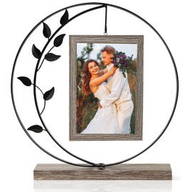 Bilderrahmen Schwarz, 10x15 Bilderrahmen Vintage, Modern Fotorahmen mit Double HD Hochwertigem Glas und Hochwertigem Metall, für Können 2 Fotos, Geburtstag Festival Geschenke für Mama Oma, Schwarz