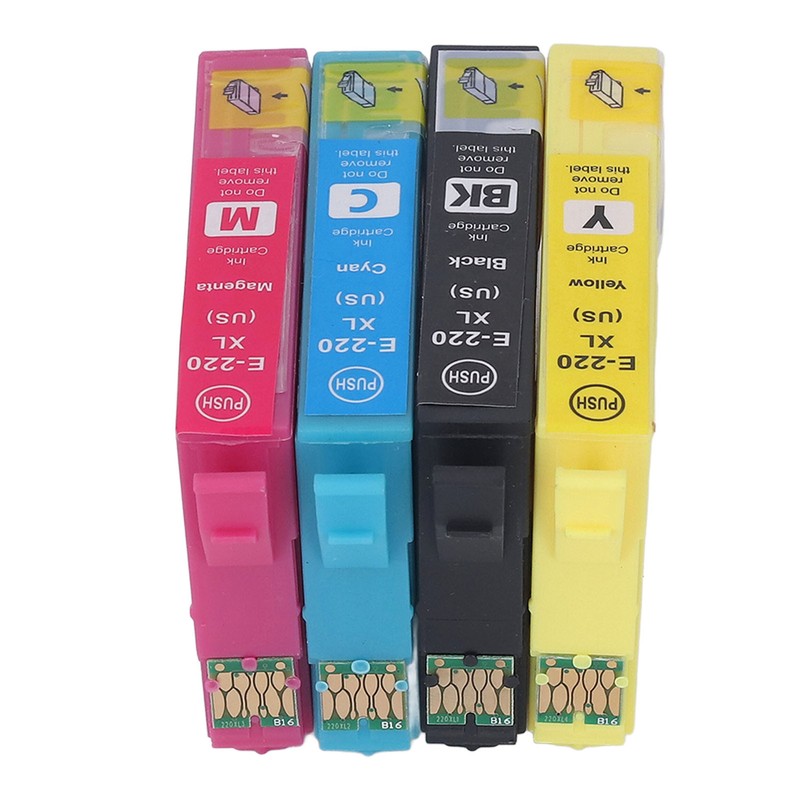 4Pcs Ink Cartridges Compatible Refill Replacement 4 Colors BK C