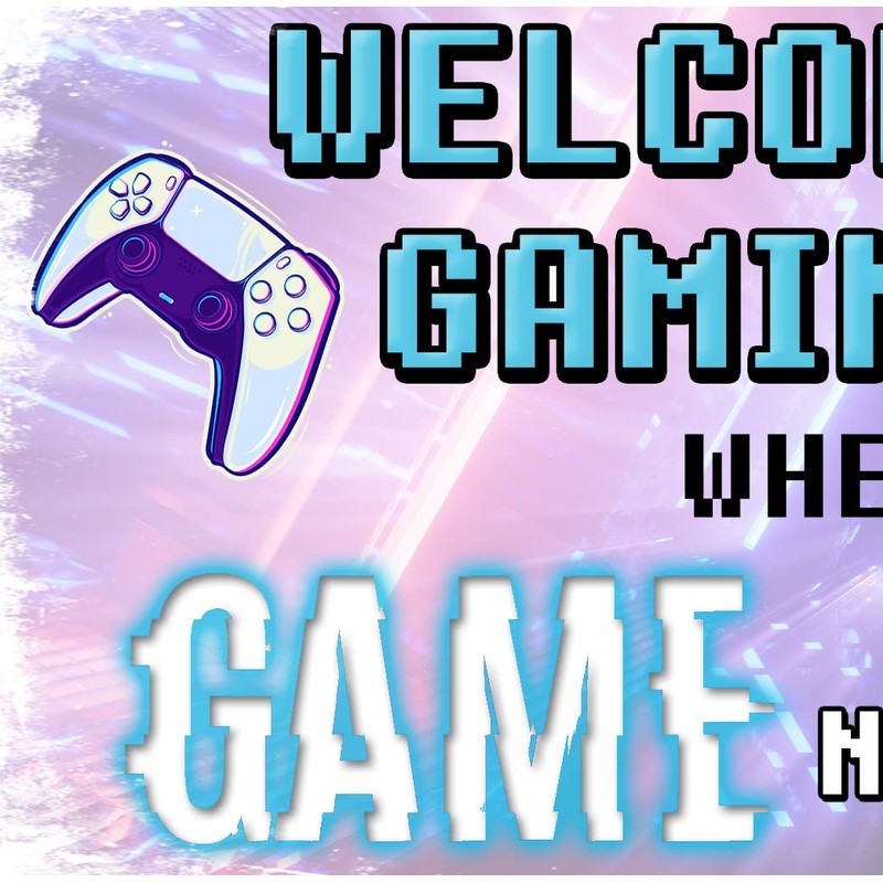 Beenanas Welcome to My Gaming Room Gamer Door Sign Plaque