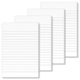 Notepad A6 Lined Tear-Off Pack of 4 Notepads A6 Blank Writing Pad Lined A6 Notepads Squared Small DIN A6 Writing Pad Lined Mini Notes Pad DIN A6 Notepad 50 Sheets/Book