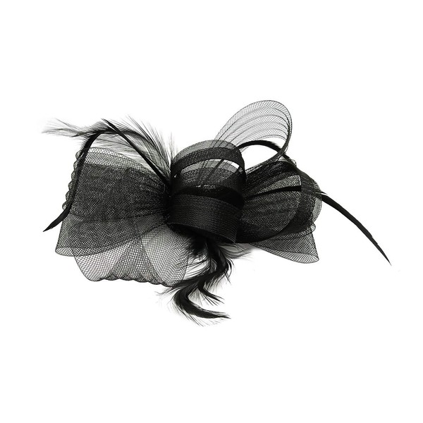 Finecy In Small Flower Feather Hat Fascinator Headband Clip Wedding