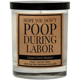 Cedar Crate Market - Pregnancy Must Haves, New Mom Gifts, Mothers Day, New Mom Candle for Women, Funny Baby Shower, Pregnancy Gifts for Expecting Mama, Gender Reveal, Scented Soy Candle Made in USA