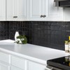 FASÄDE Crescent Decorative Vinyl Backsplash Panel in Brushed Onyx (5