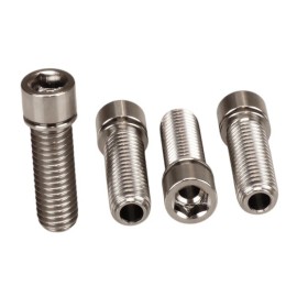 Porkchop BMX TITANIUM BMX Bicycle Stem HOLLOW Cap Bolt Set M8 X 1.25 X 24mm (10mm head) (Set