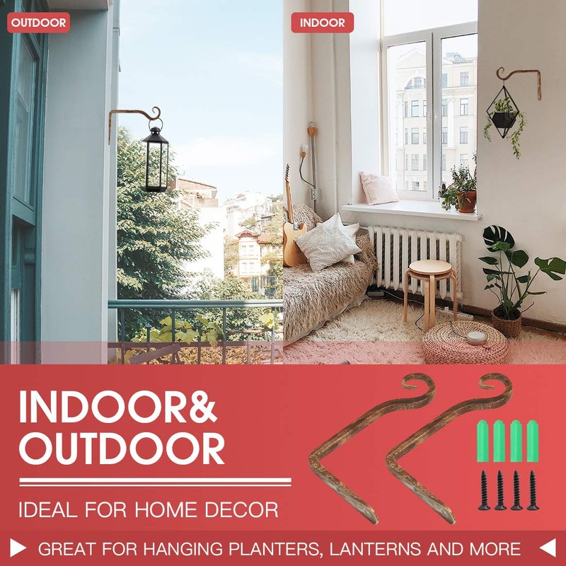 Jardim 2 Pack 6 Inch Premium Decorative Metal Iron Wall