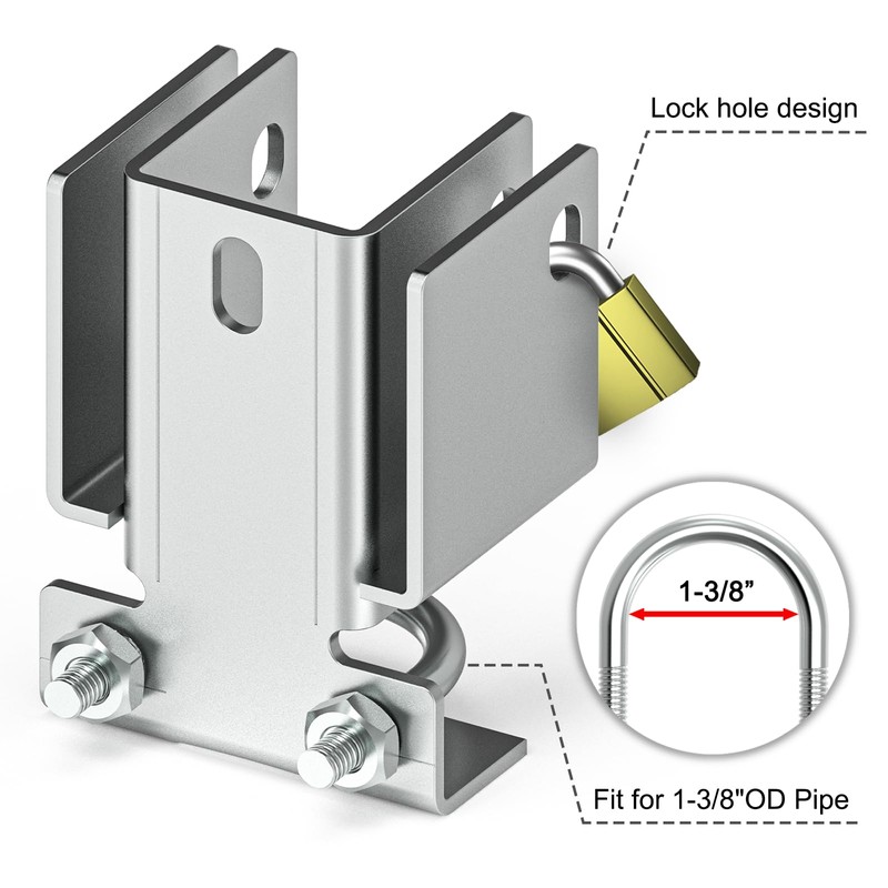 Chain Link Fence Double Gate Latch Residential Strong Arm Double