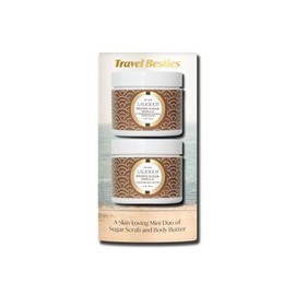 LaLicious Set De Viaje De 2 Piezas Con Azúcar Morena Y Vainilla Incluye Exfoliante De Azúcar Batida En Tamaño De Viaje Y Manteca Corporal Hidratante. 