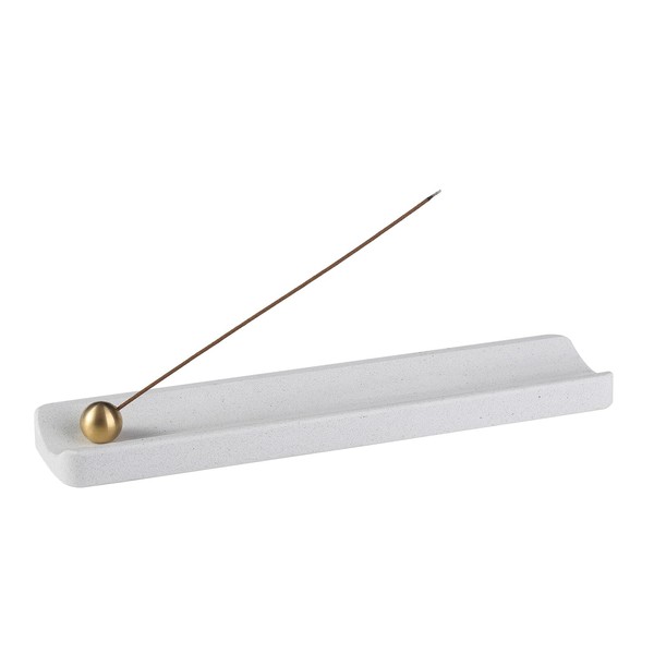 Koville Italian Quarella Engineered Marble Incense Holder, Incense Holders for
