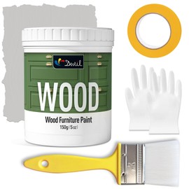 DWIL Matte Finish Furniture Paint - 5 Oz Wood Paint for Cabinets, Doors, Tables, and Dressers Refinishing - Water-Based, Non-Toxic & Odorless, Easy to Apply(Light Grey)-Trial Pack