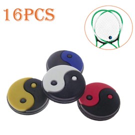 Sertay Vibration Damper Tennis Rackets, Pack of 16 Tennis Dampeners, Colour Tennis Dampener, Not Easy to Fall Off, for Tennis Players or Sports Enthusiasts (Yin and Yang)