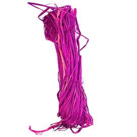 Bonka Bird Toys 1153 Raffia Bundle 7" x 1.5" Non-Toxic Shreddable Toy Filler for Parrots Cockatiels Conures Parakeets Finches Foraging DIY Nesting Medium to Small Birds (Purple)