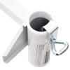 vidaXL White Umbrella Clamps for Balcony - 1.5" Steel Parasol